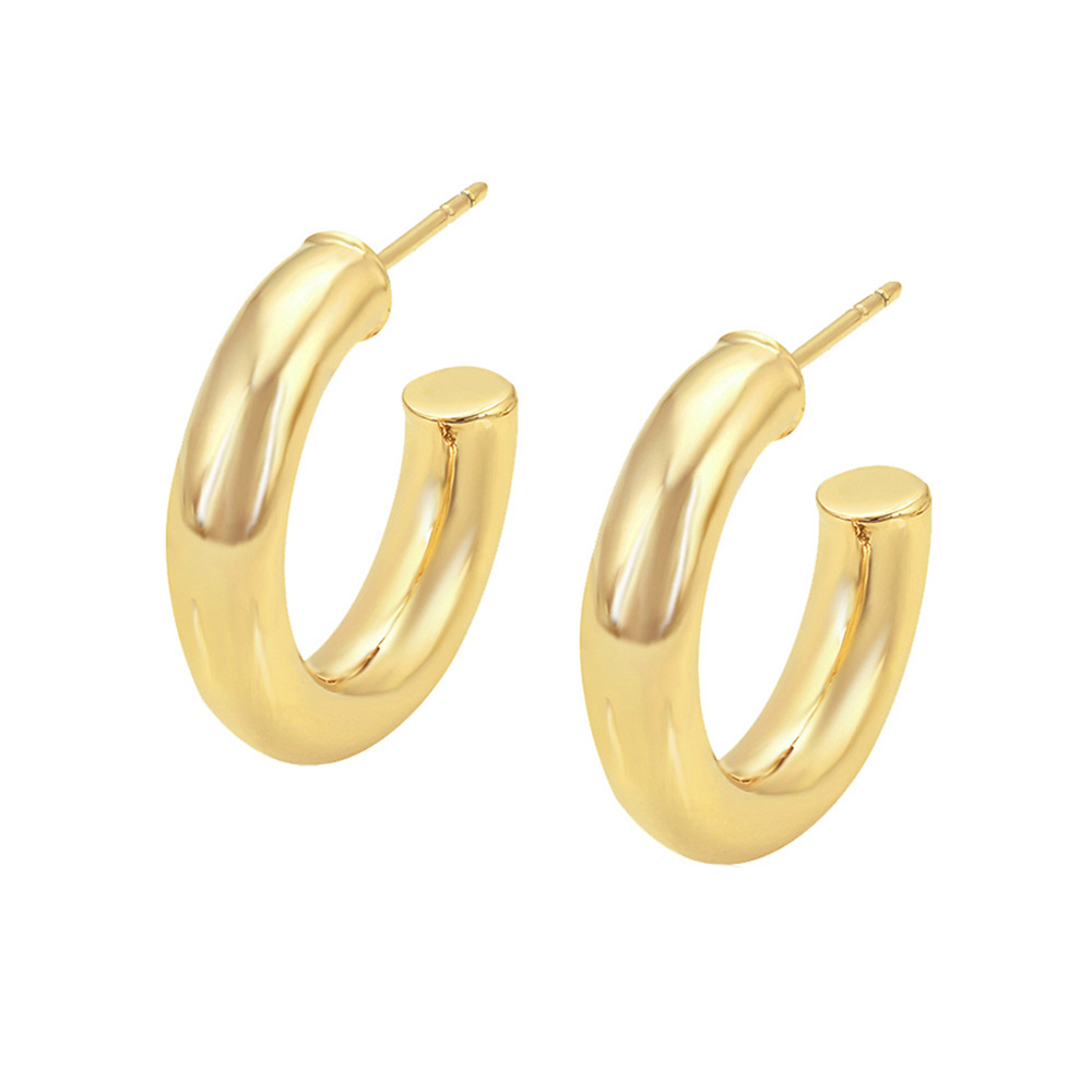 Fashion C Shape Alloy Plating Womenu0027S Earrings 1 Pair