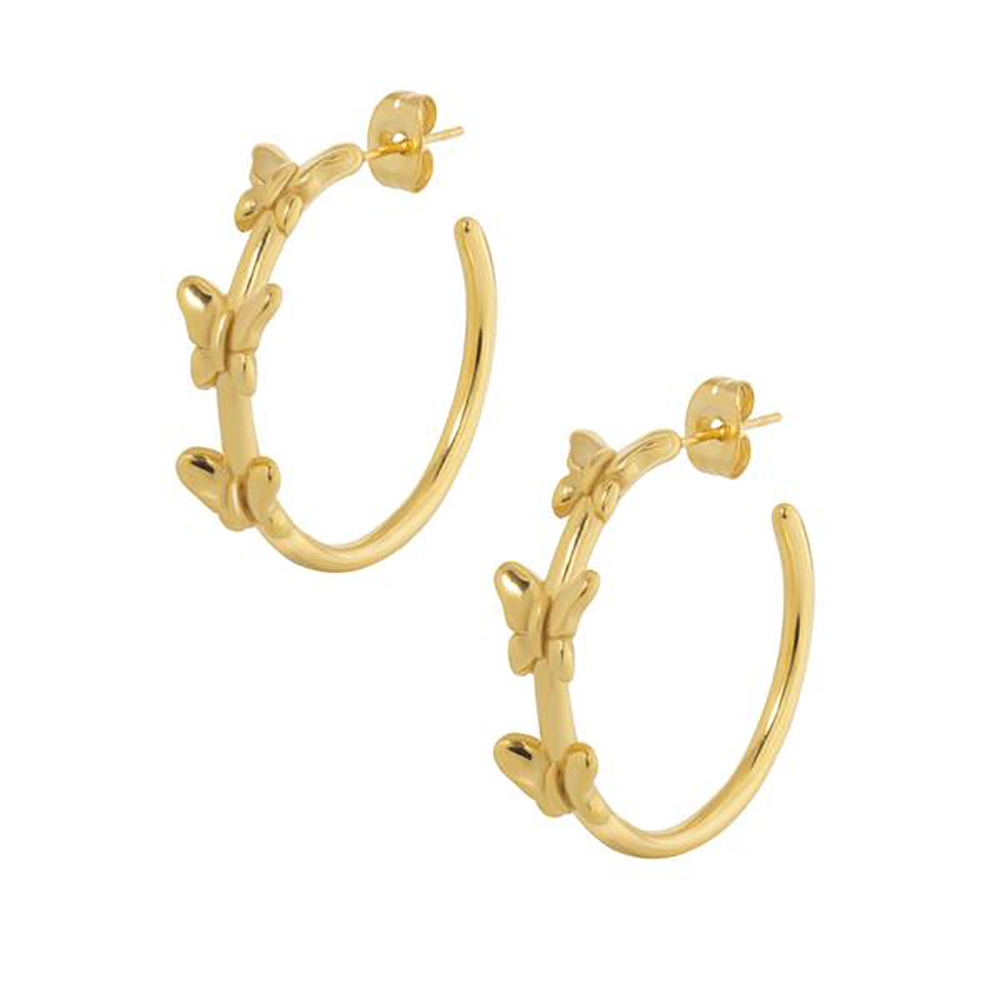 Fashion C Shape Alloy Plating Womenu0027S Earrings 1 Pair