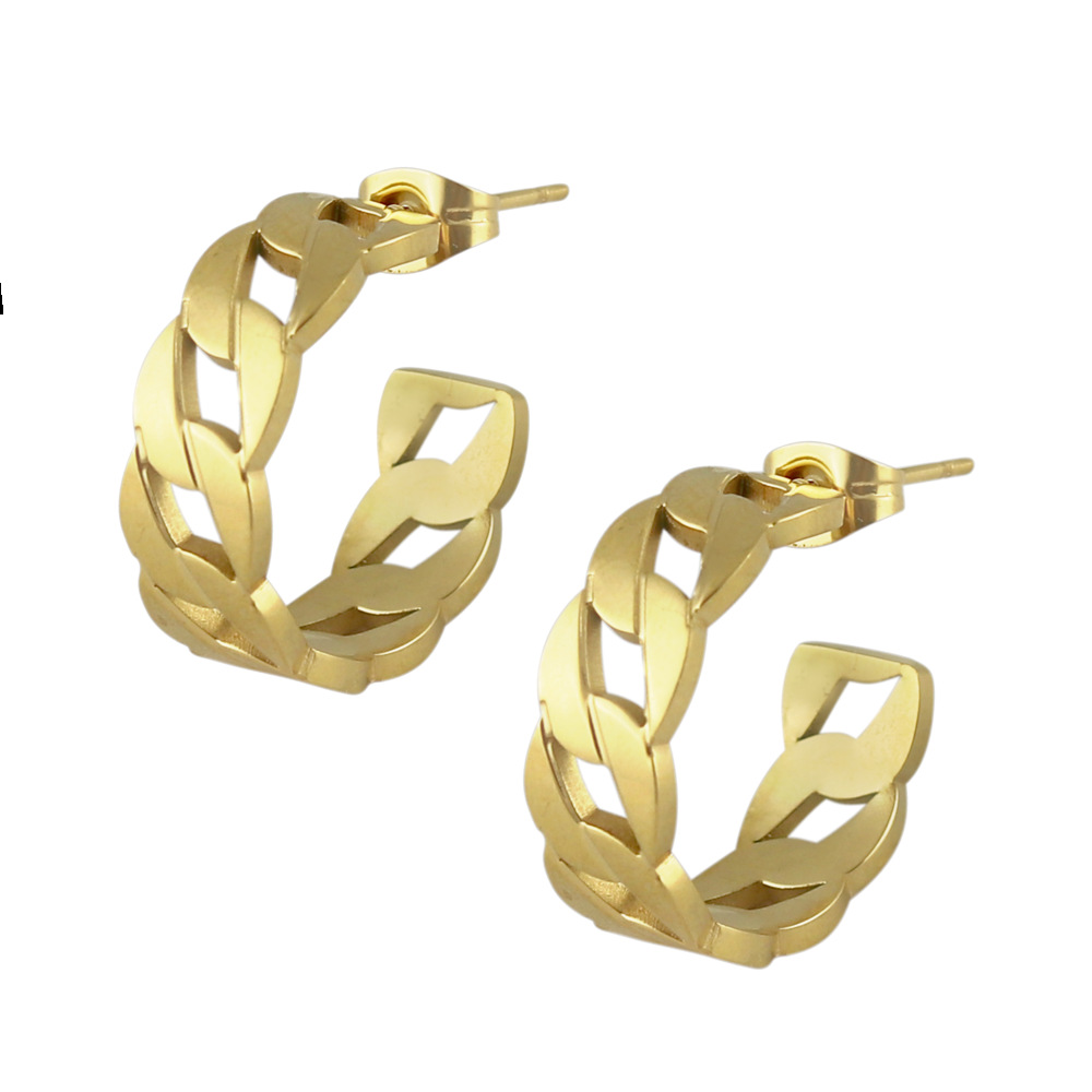 Fashion C Shape Alloy Plating Womenu0027S Earrings 1 Pair