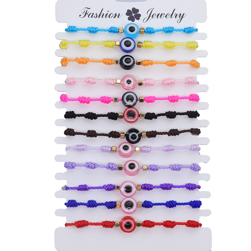 Fashion Devilu0027S Eye Polyester Braid Unisex Bracelets 1 Piece