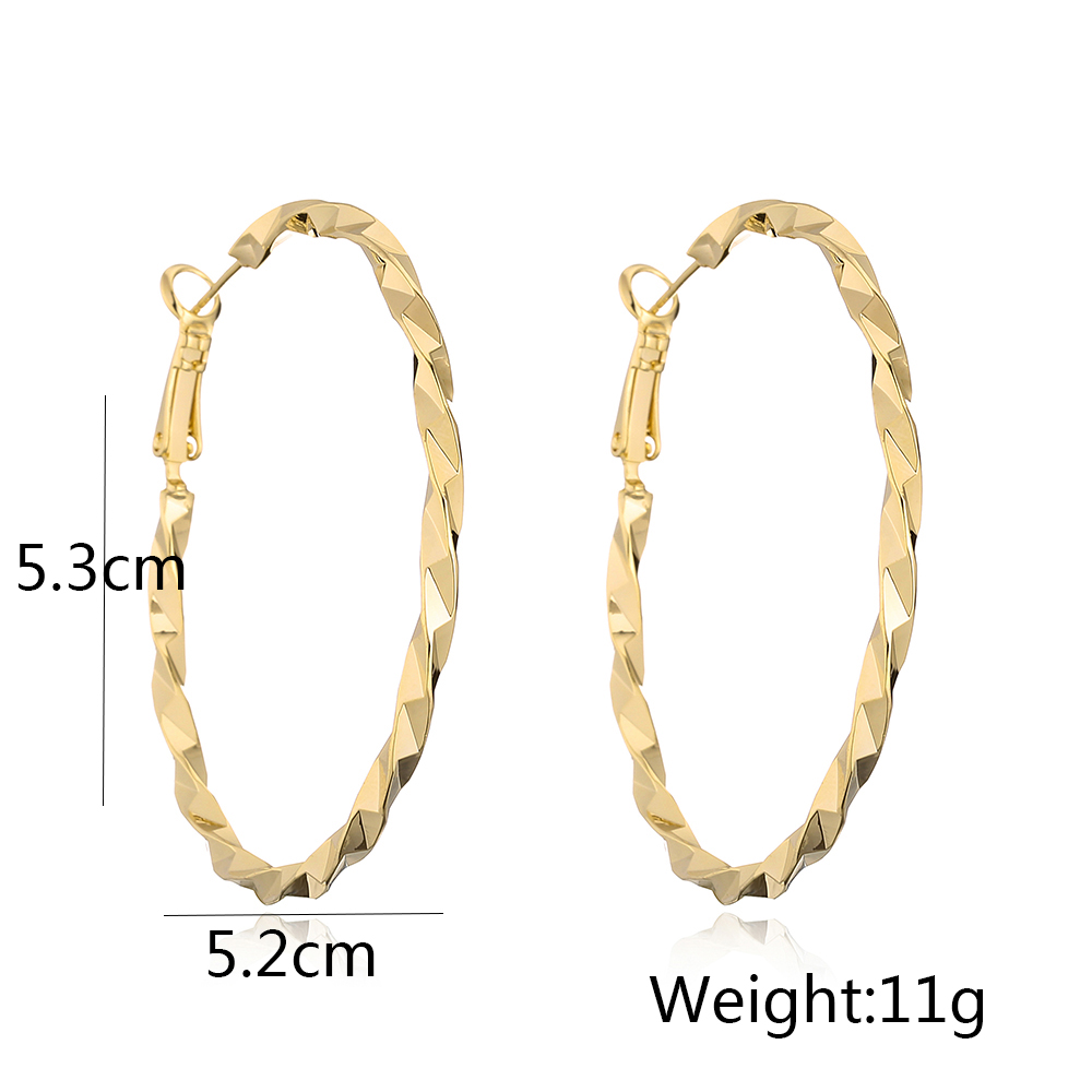 Fashion Solid Color Copper Plating Hoop Earrings 1 Pair