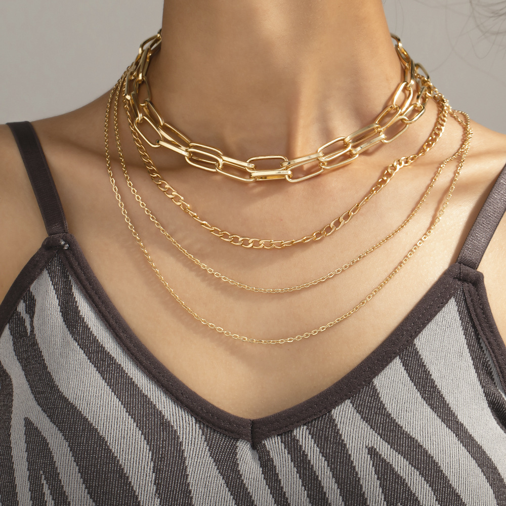 Fashion Geometric Alloy Plating Womenu0027S Layered Necklaces 1 Piece