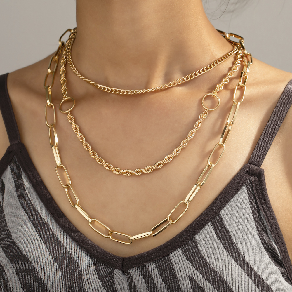 Fashion Geometric Alloy Plating Womenu0027S Layered Necklaces 1 Piece