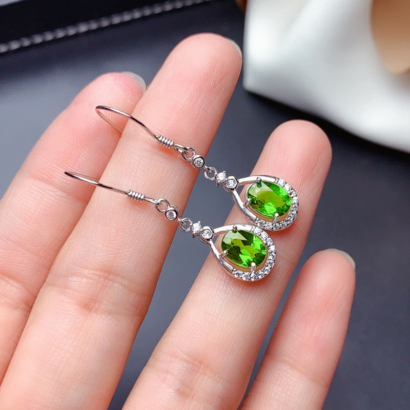 Simple Style Water Droplets Copper Inlay Artificial Diamond Ear hook 1 Pair