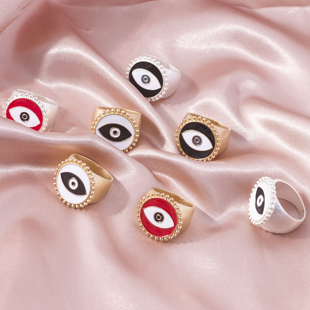 Fashion Heart Shape Eye Alloy Plating Womenu0027S Rings 1 Piece