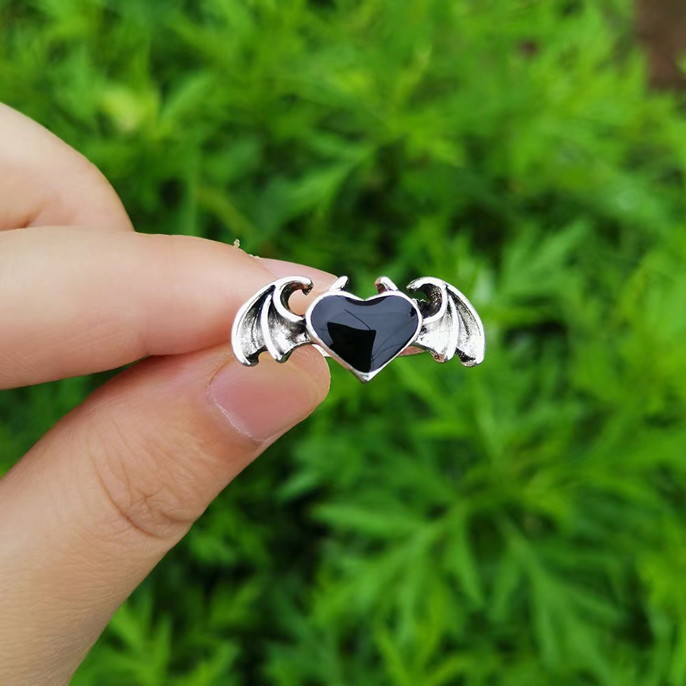 Fashion Heart Shape Alloy Enamel Womenu0027S Rings 1 Piece