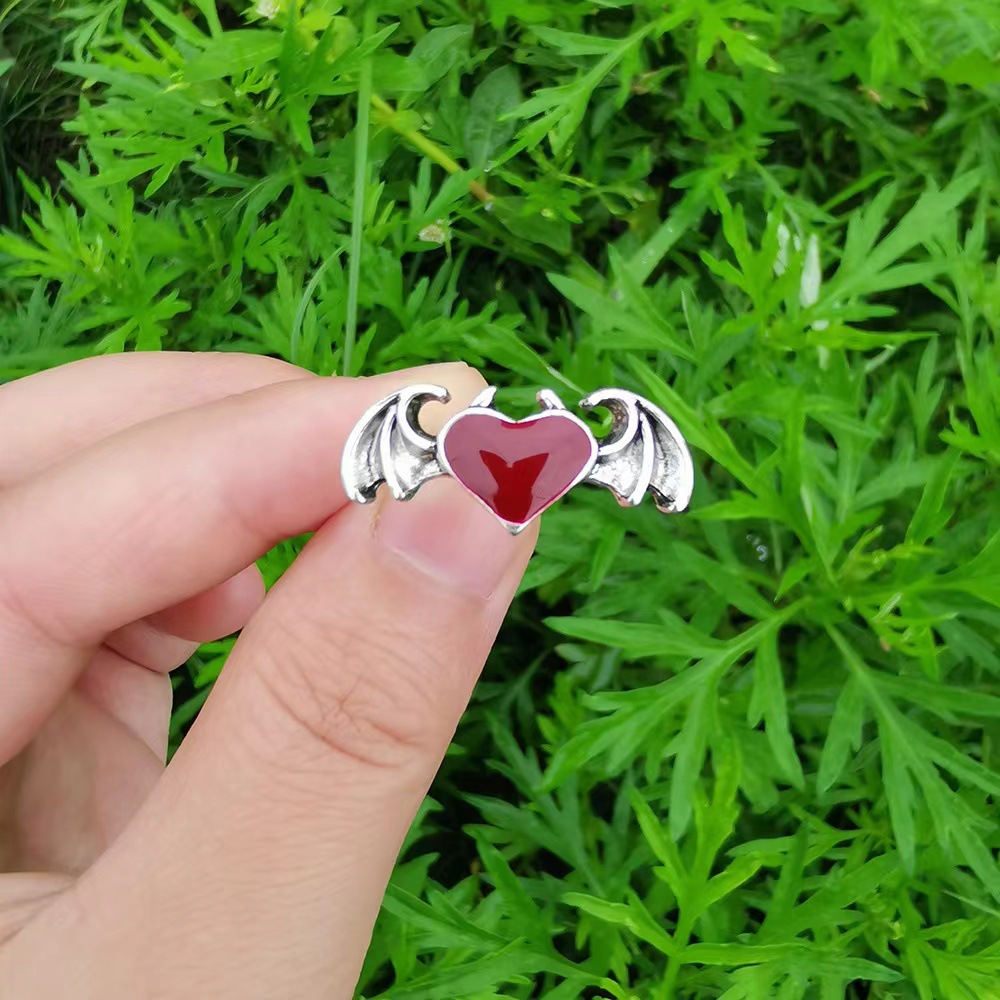 Fashion Heart Shape Alloy Enamel Womenu0027S Rings 1 Piece