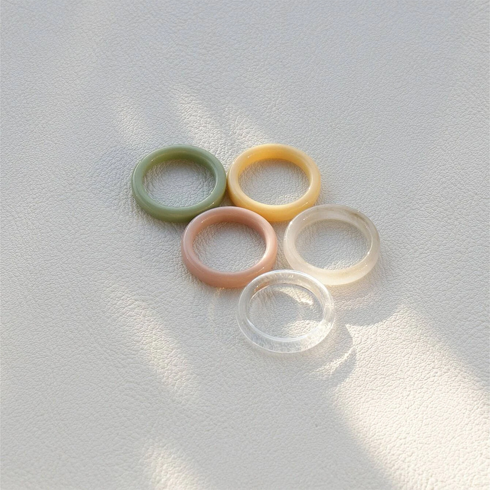 Fashion Solid Color Resin Womenu0027S Rings 1 Piece