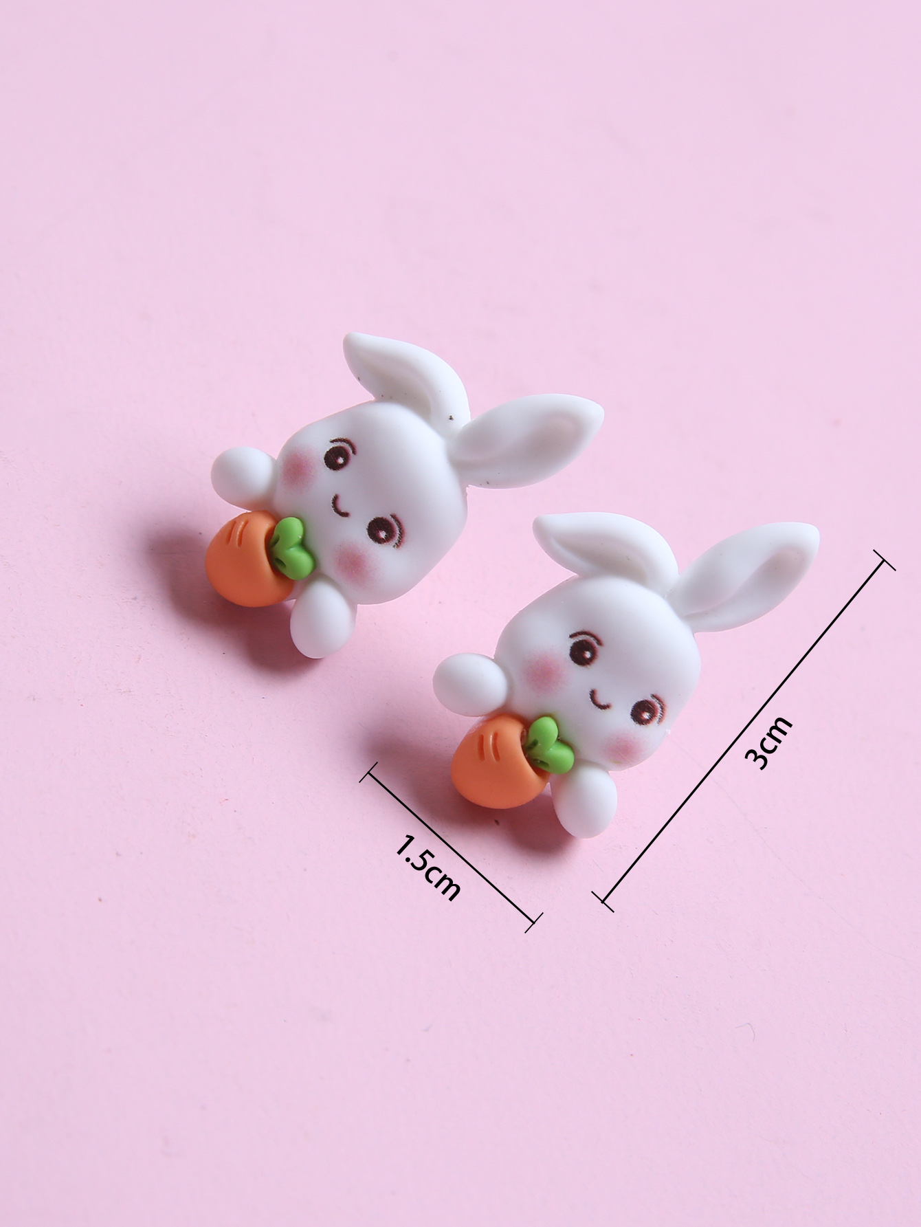 Fashion Rabbit Carrot Resin Womenu0027S Ear Studs 1 Pair