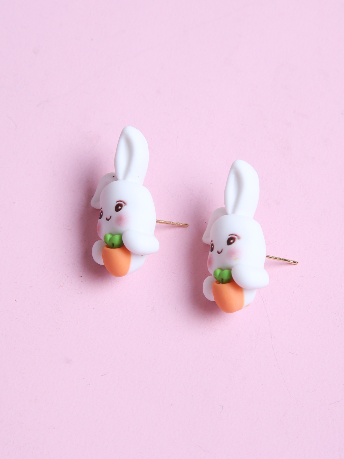 Fashion Rabbit Carrot Resin Womenu0027S Ear Studs 1 Pair