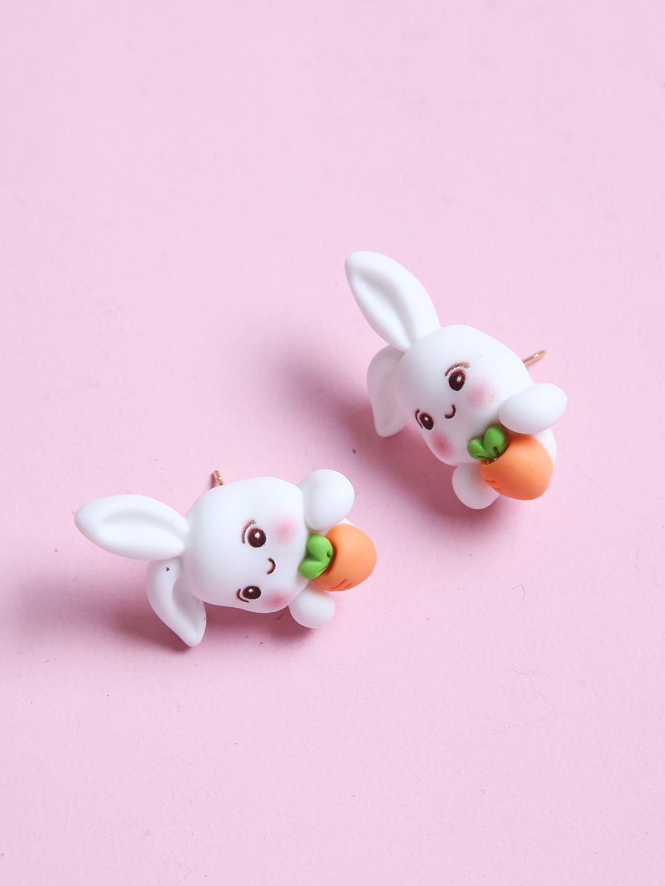 Fashion Rabbit Carrot Resin Womenu0027S Ear Studs 1 Pair