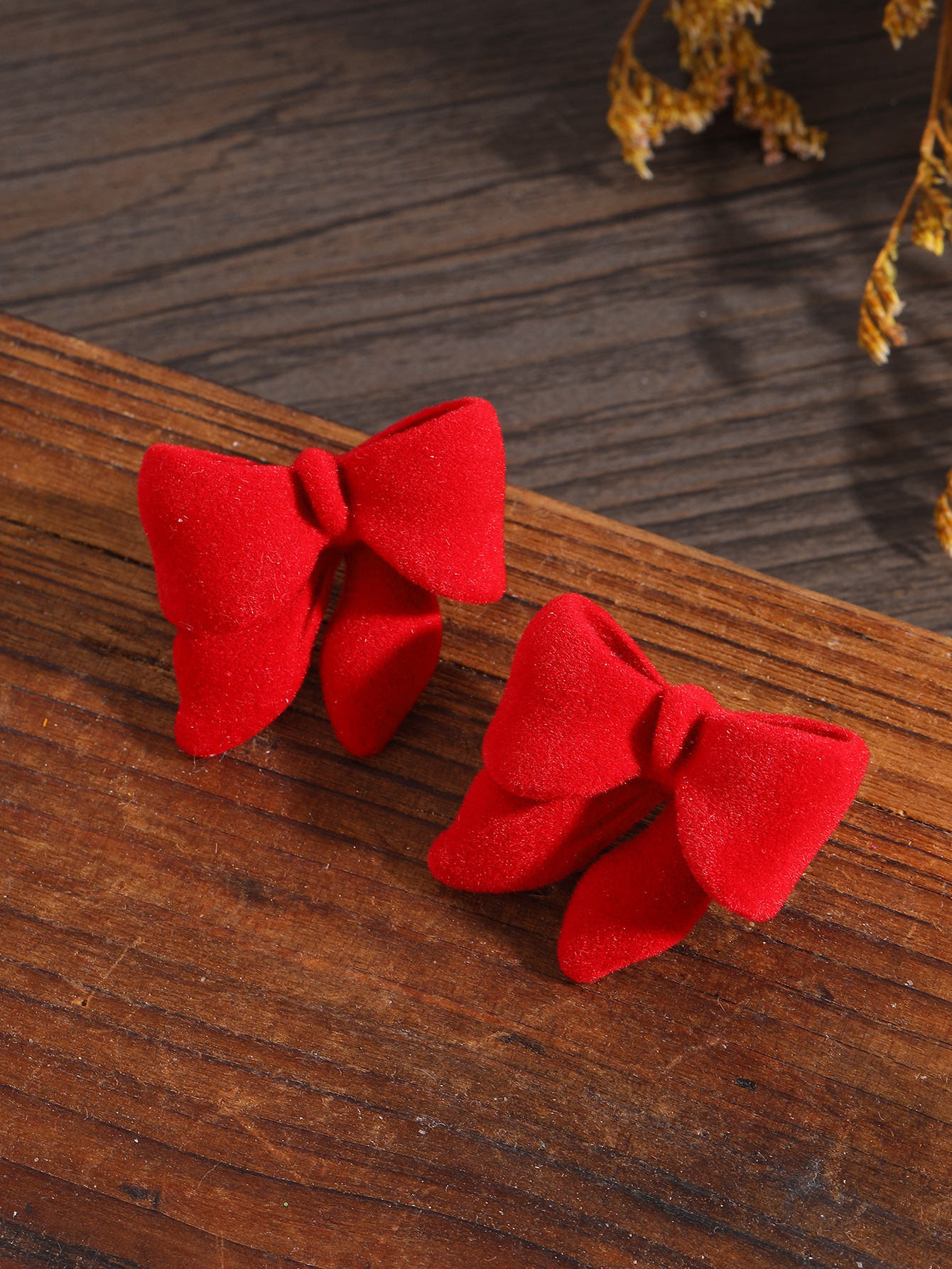 Fashion Bow Knot Flocking Womenu0027S Ear Studs 1 Pair