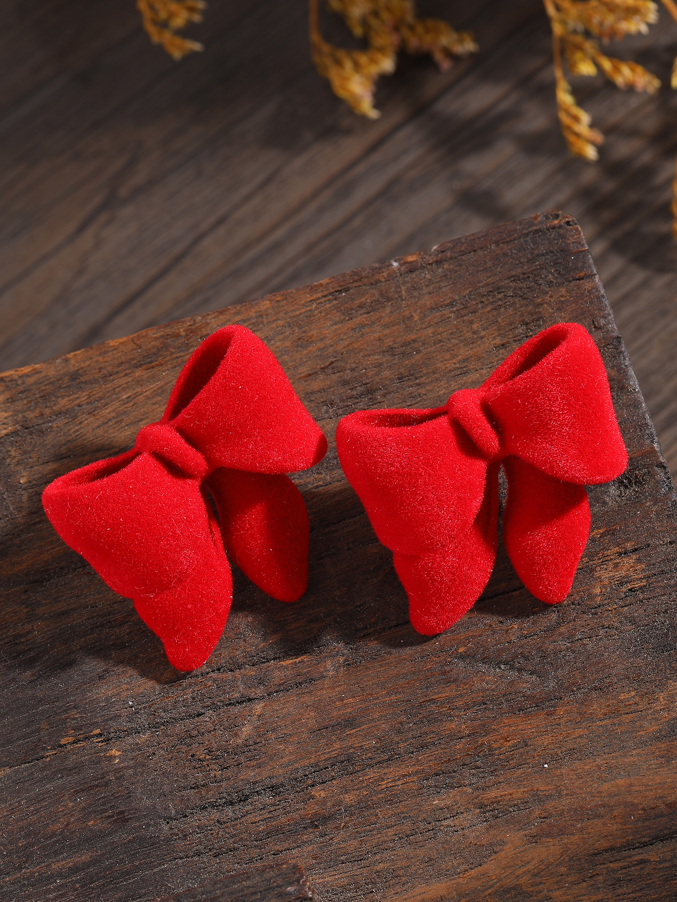 Fashion Bow Knot Flocking Womenu0027S Ear Studs 1 Pair