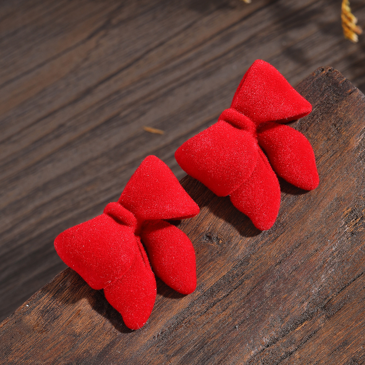 Fashion Bow Knot Flocking Womenu0027S Ear Studs 1 Pair