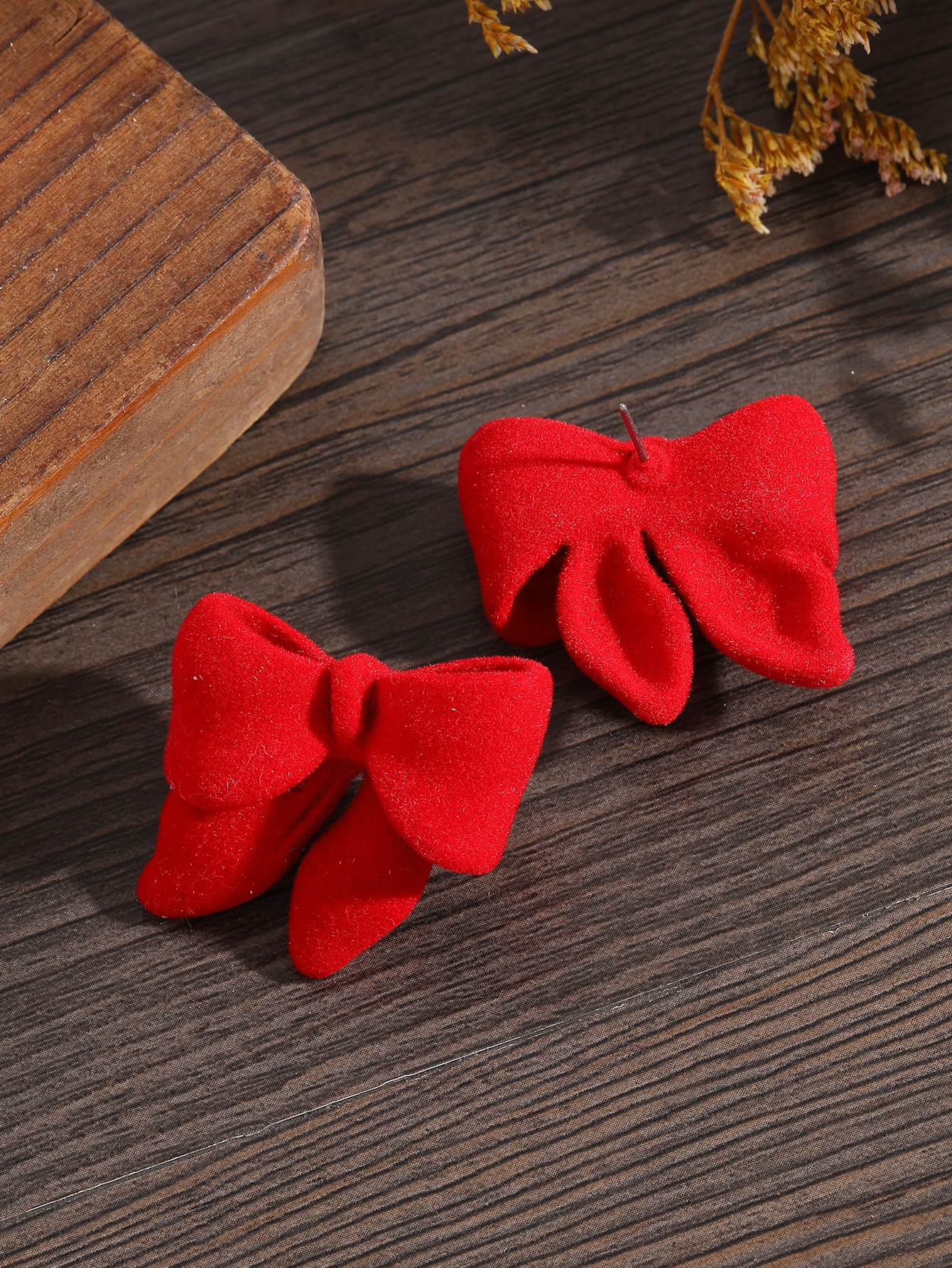 Fashion Bow Knot Flocking Womenu0027S Ear Studs 1 Pair