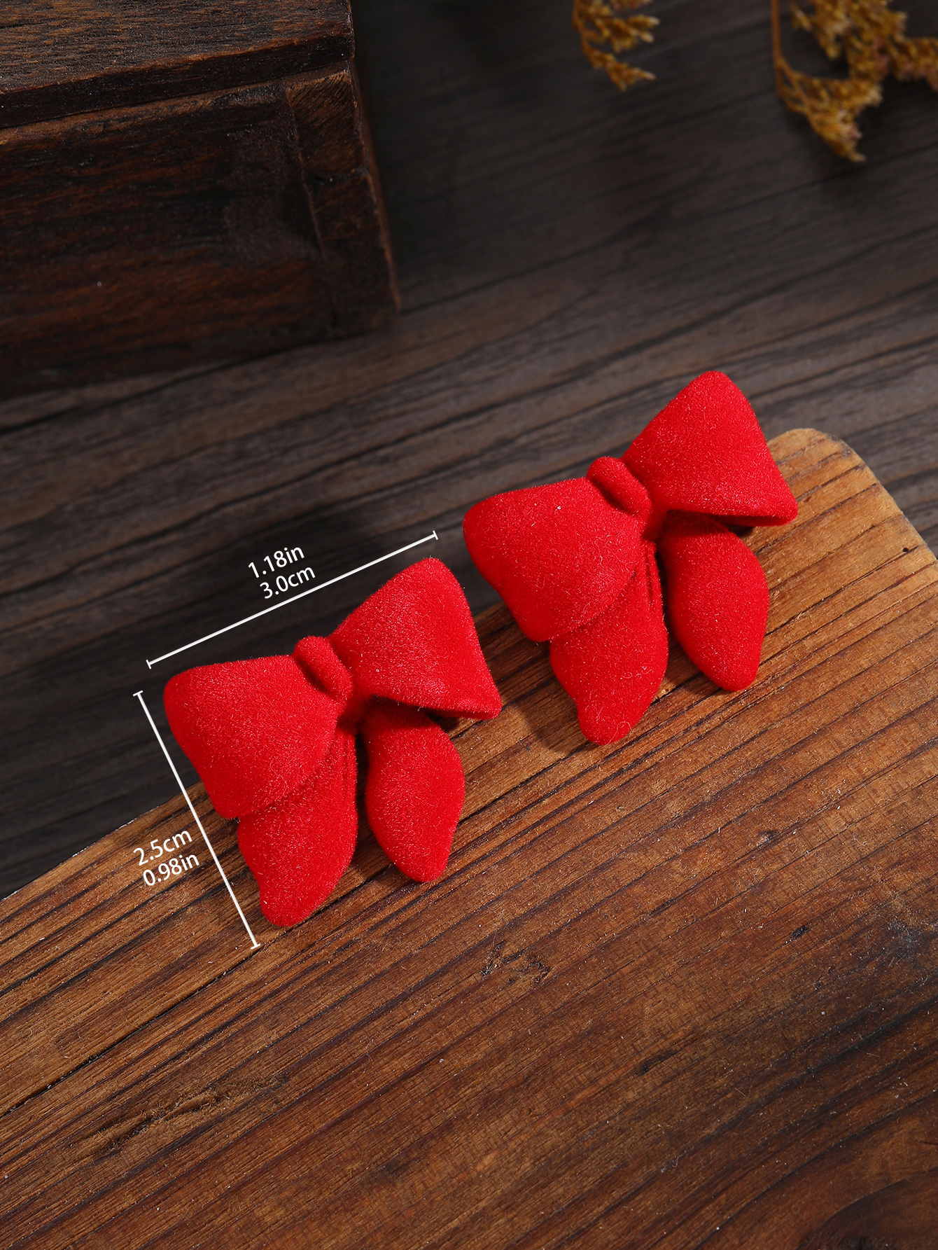 Fashion Bow Knot Flocking Womenu0027S Ear Studs 1 Pair