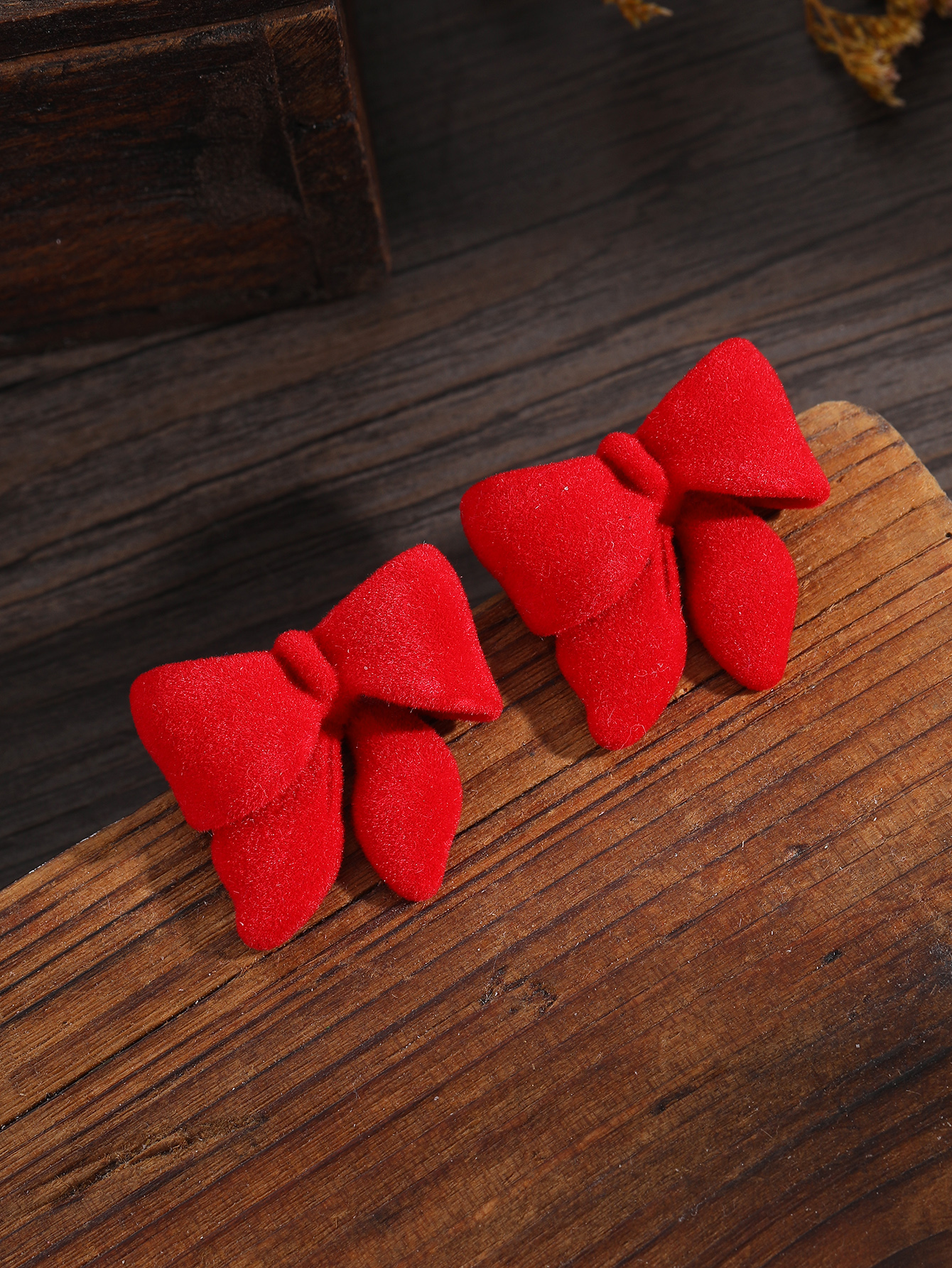 Fashion Bow Knot Flocking Womenu0027S Ear Studs 1 Pair