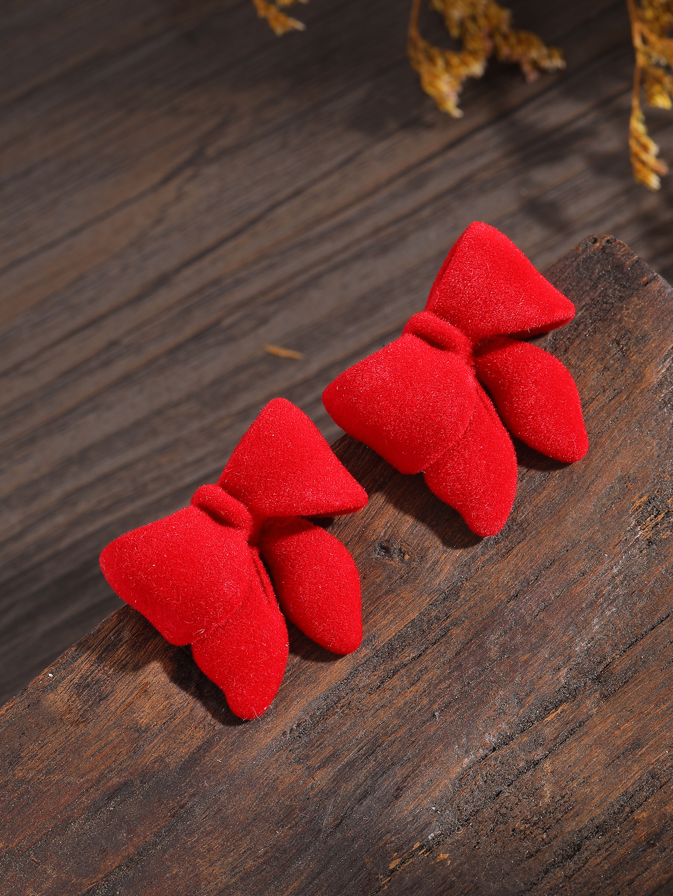 Fashion Bow Knot Flocking Womenu0027S Ear Studs 1 Pair