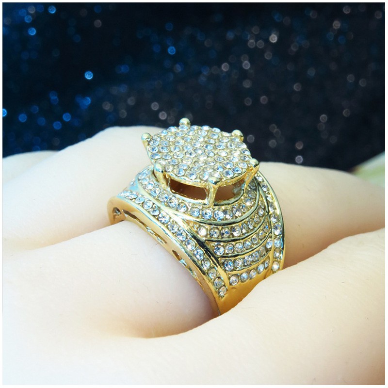 Fashion Geometric Alloy Rhinestone Womenu0027S Rings 1 Piece