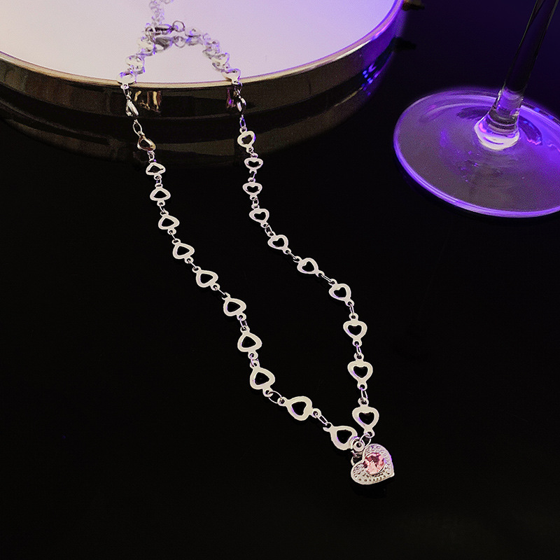 Fashion Geometric Water Droplets Heart Shape Titanium Steel Copper Tassel Plating Pearl Sweater Chai