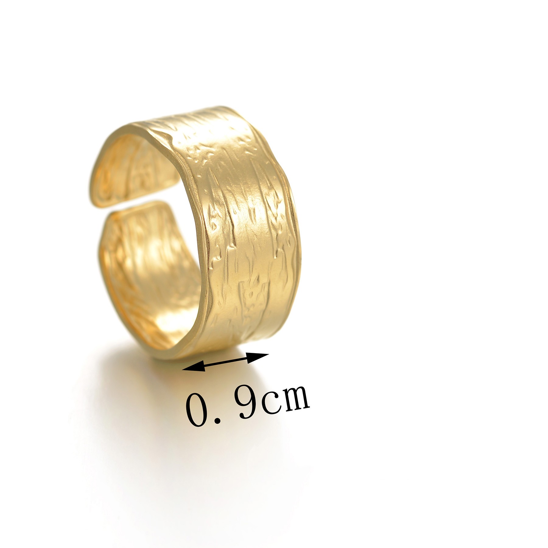 Fashion Geometric Stainless Steel Plating Open Ring 1 Piece