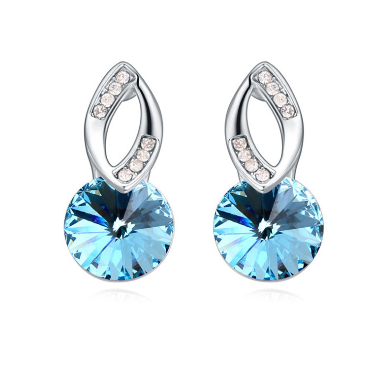 Simple Style Water Droplets Alloy Inlay Artificial Crystal Womenu0027S Drop Earrings 1 Pair