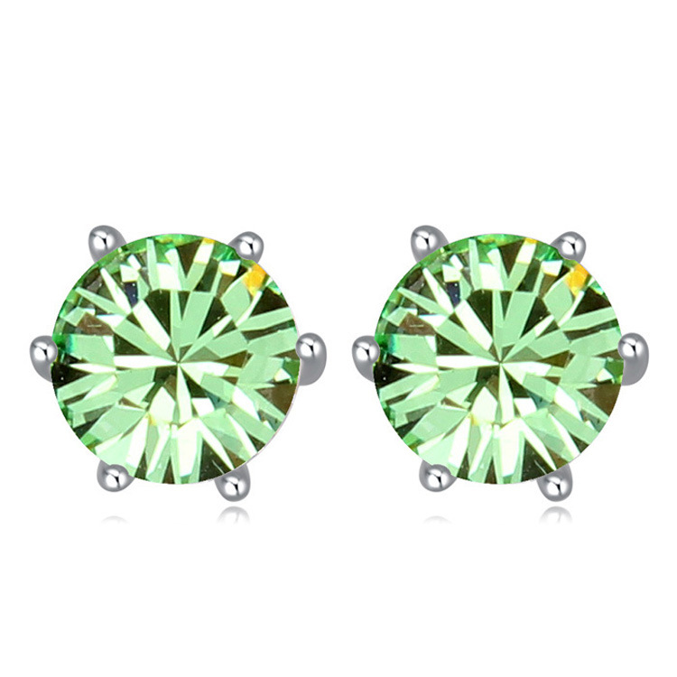 Simple Style Flower Alloy Inlay Crystal Womenu0027S Ear Studs 1 Pair