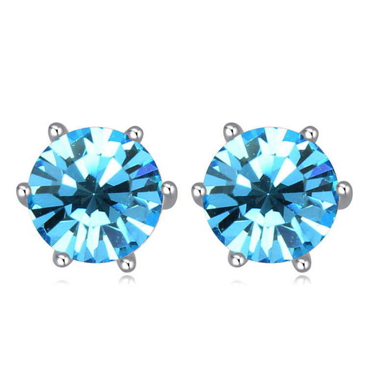 Simple Style Flower Alloy Inlay Crystal Womenu0027S Ear Studs 1 Pair