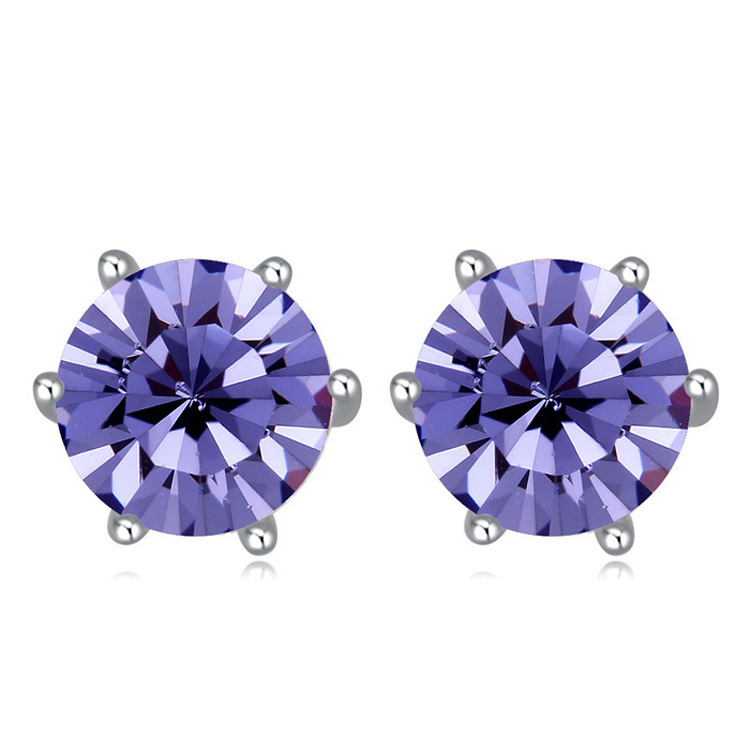 Simple Style Flower Alloy Inlay Crystal Womenu0027S Ear Studs 1 Pair