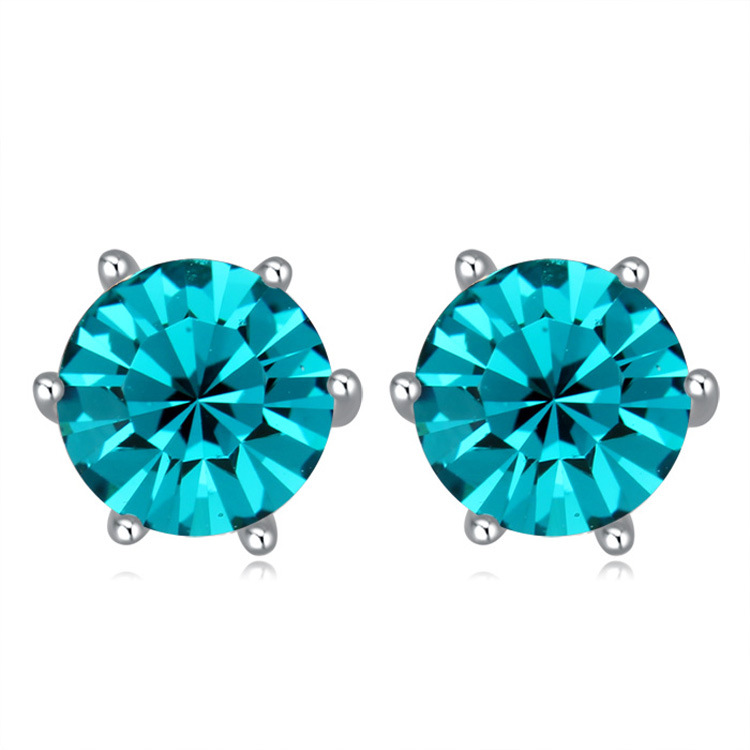 Simple Style Flower Alloy Inlay Crystal Womenu0027S Ear Studs 1 Pair