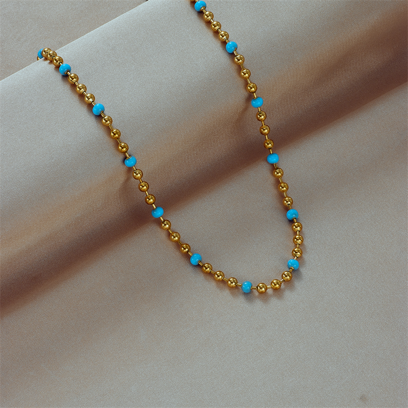 Ethnic Style Geometric Titanium Steel Gold Plated Necklace 1 Piece