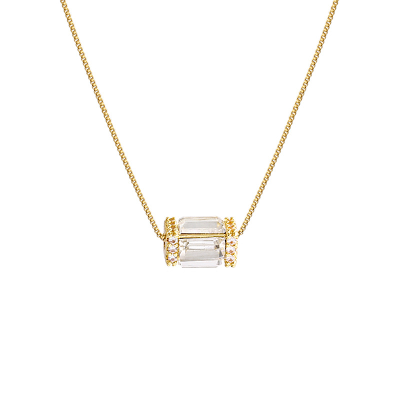 Simple Style Geometric Copper Plating Zircon Necklace 1 Piece