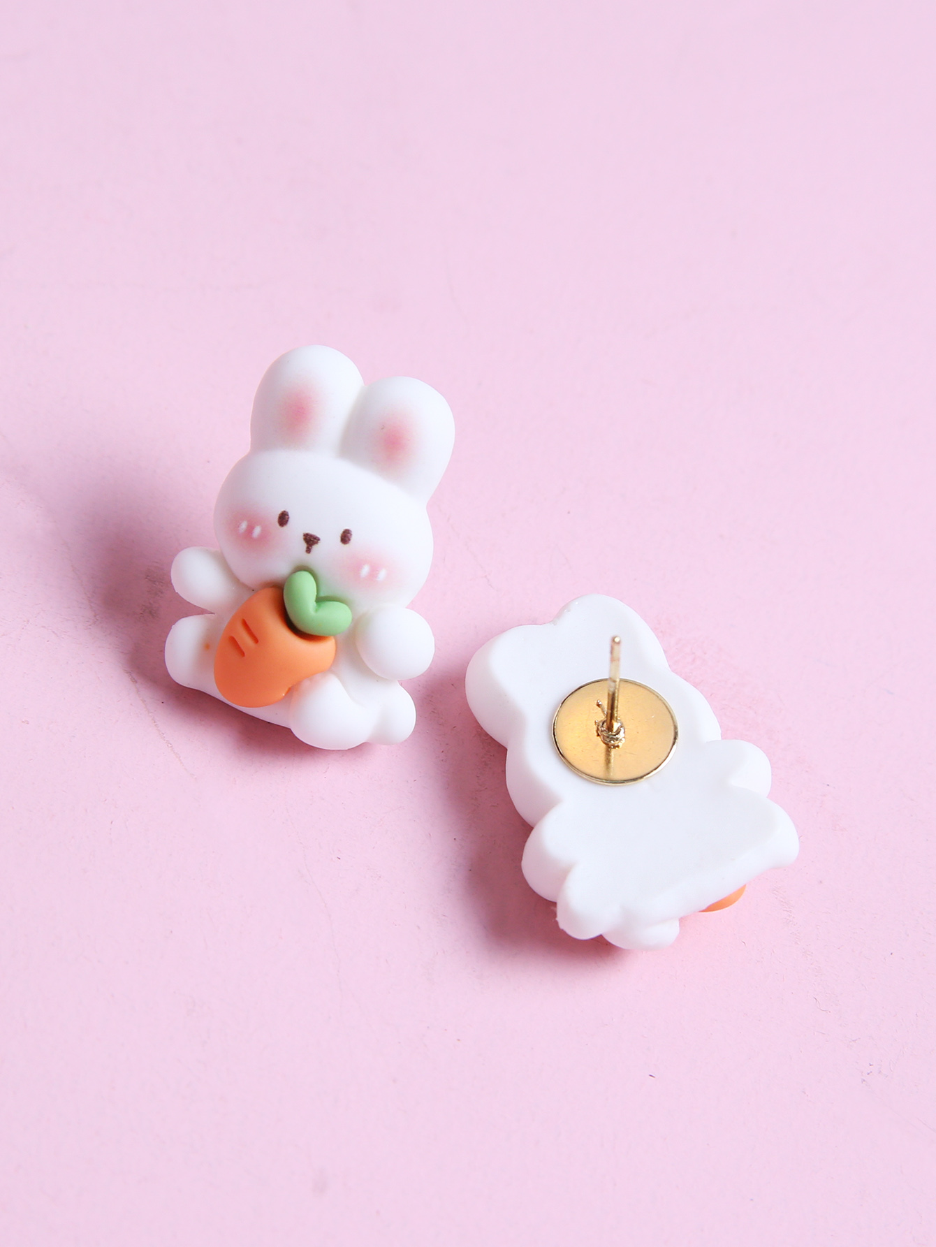 Sweet Rabbit Synthetic Resin Womenu0027S Ear Studs 1 Pair