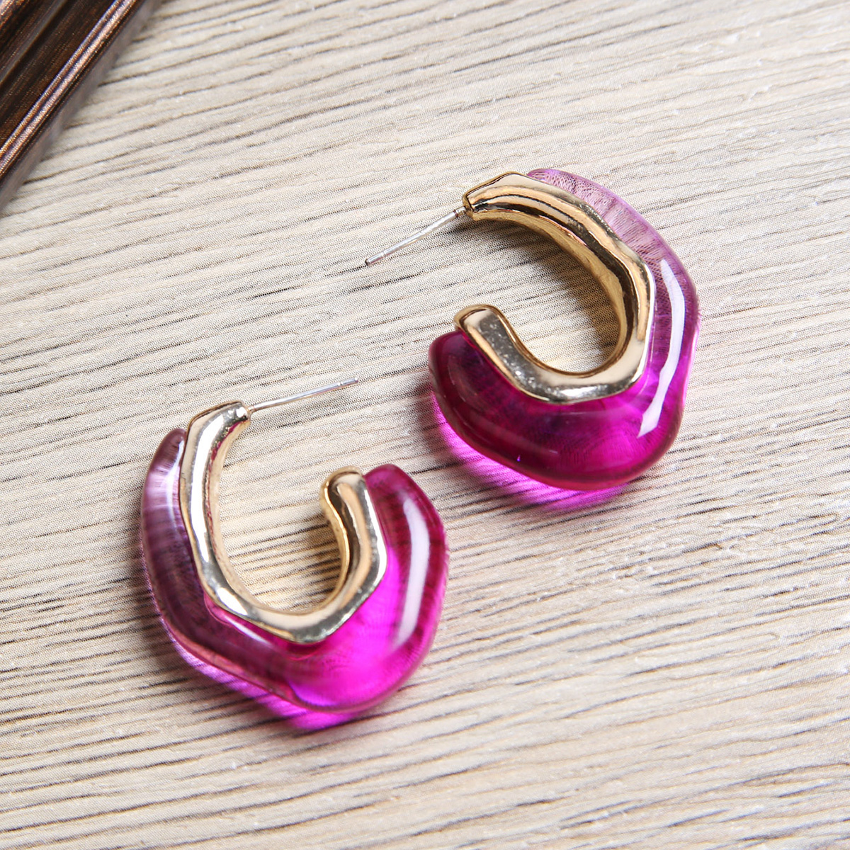 Simple Style C Shape Arylic Womenu0027S Ear Studs 1 Pair