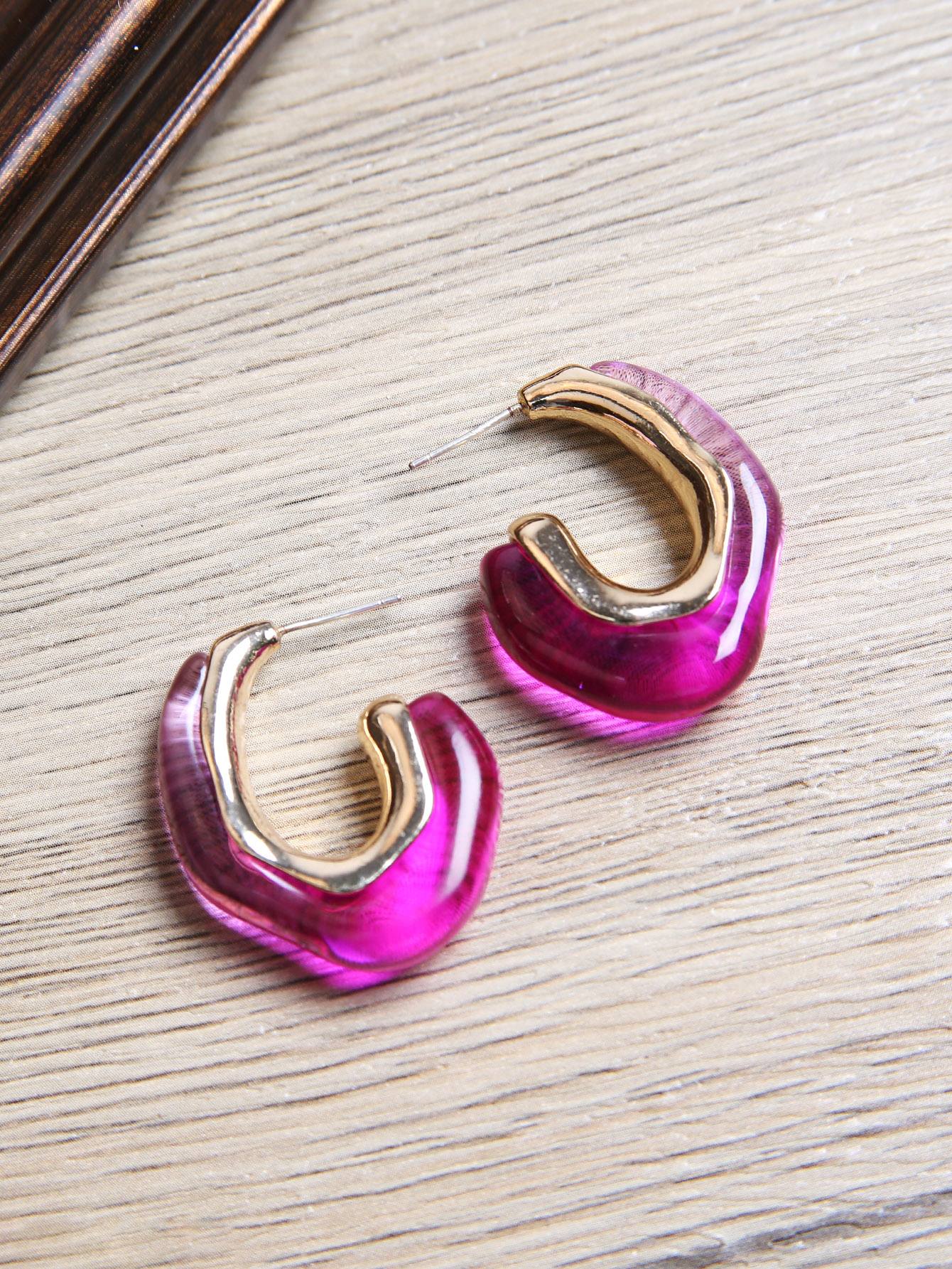 Simple Style C Shape Arylic Womenu0027S Ear Studs 1 Pair