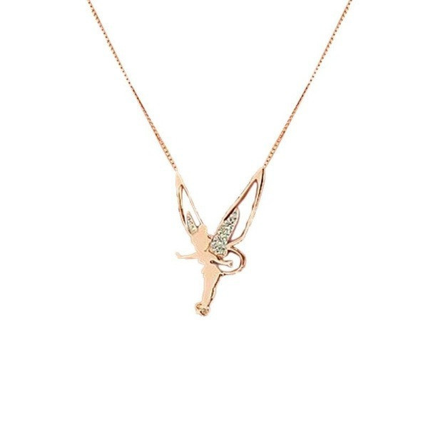 Elegant Angel Alloy Plating Artificial Diamond Womenu0027S Necklace 1 Piece