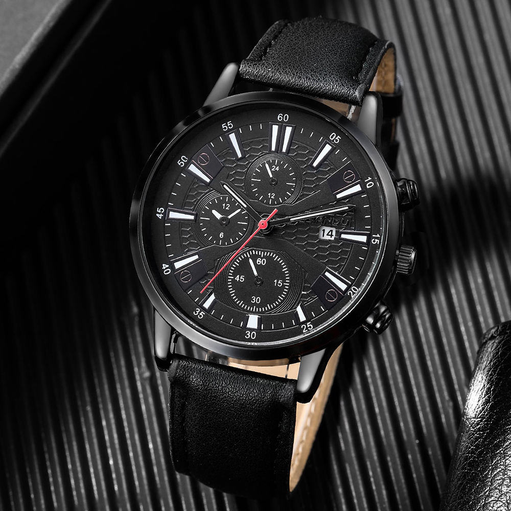 Fashion Solid Color Buckle Quartz Menu0027s Watches