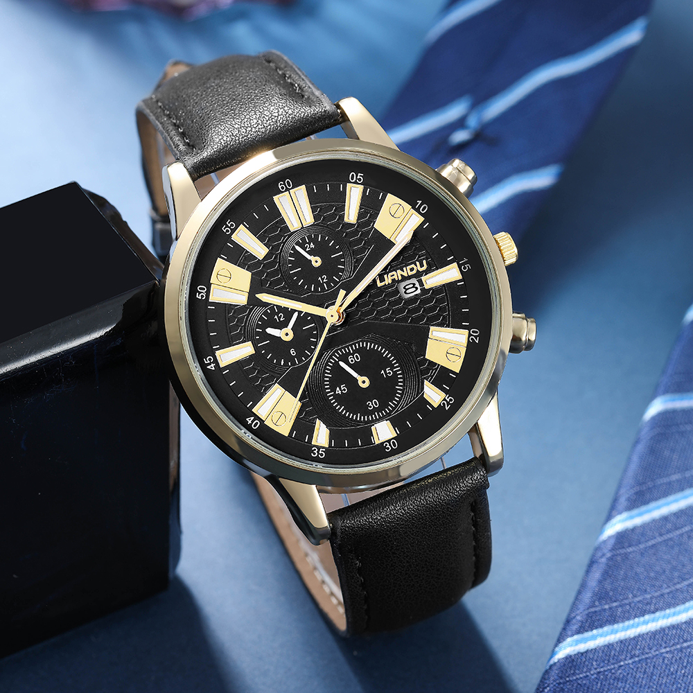 Fashion Solid Color Buckle Quartz Menu0027s Watches