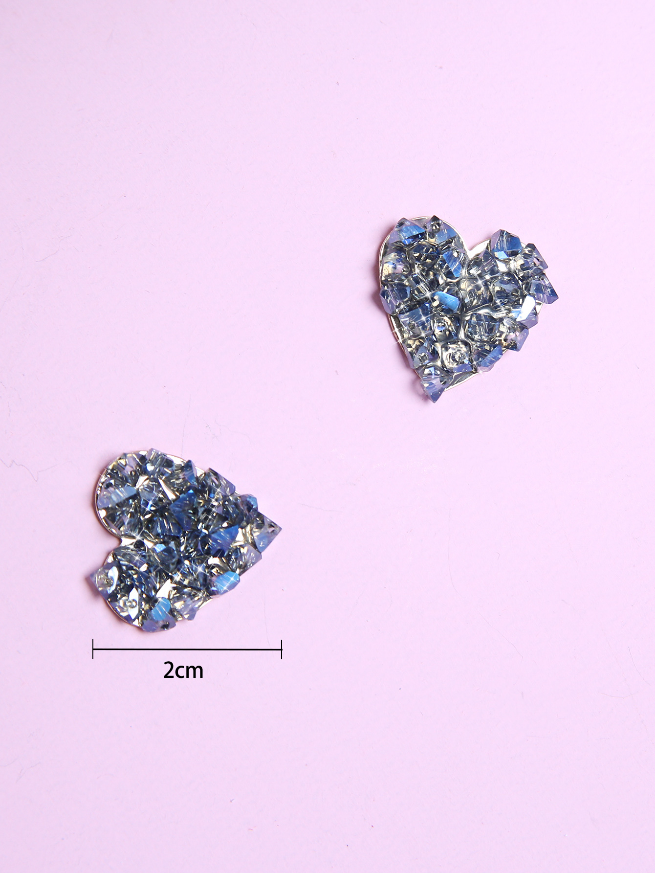 Simple Style Heart Shape Alloy Inlay Rhinestones Womenu0027S Ear Studs 1 Pair