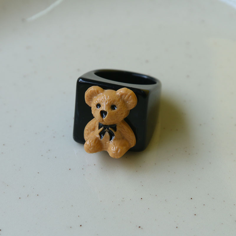 Cute Bear Synthetic Resin Womenu0027S Rings 1 Piece