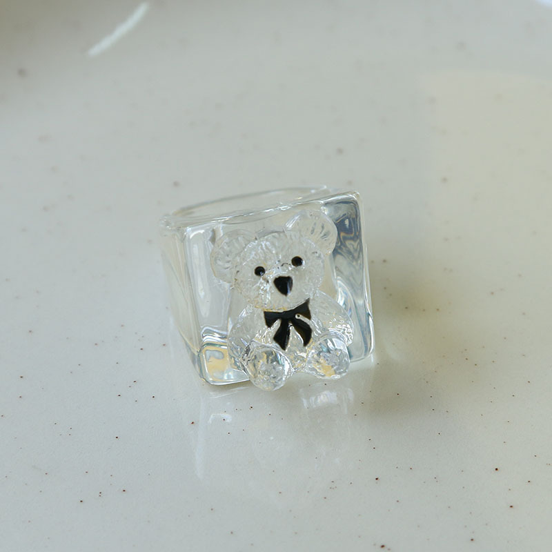 Cute Bear Synthetic Resin Womenu0027S Rings 1 Piece