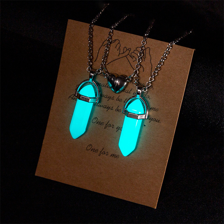 Fashion Heart Shape Alloy Luminous Womenu0027S Pendant Necklace 1 Piece