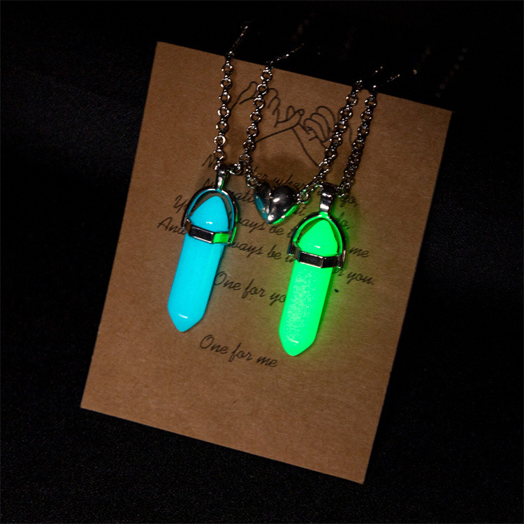 Fashion Heart Shape Alloy Luminous Womenu0027S Pendant Necklace 1 Piece