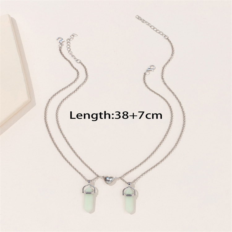 Fashion Heart Shape Alloy Luminous Womenu0027S Pendant Necklace 1 Piece