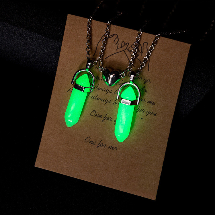 Fashion Heart Shape Alloy Luminous Womenu0027S Pendant Necklace 1 Piece