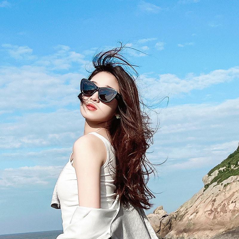 Fashion Letter Pc Resin Special-Shaped Mirror Patchwork Full Frame Womenu0027s Sunglasses