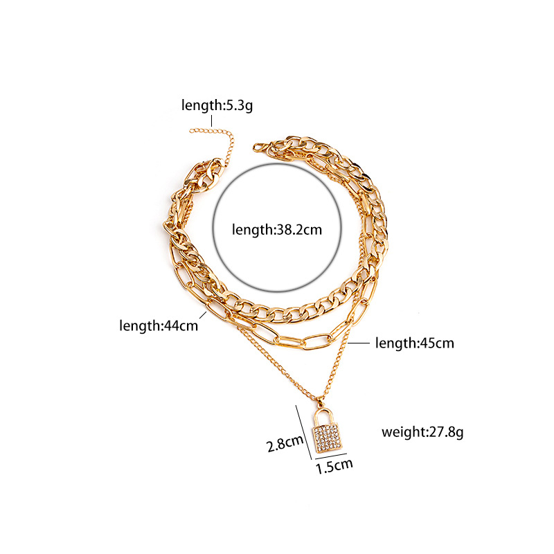 Fashion Geometric Alloy Plating Zircon Womenu0027S Necklace