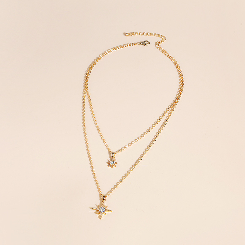 Fashion Geometric Alloy Plating Zircon Womenu0027S Necklace