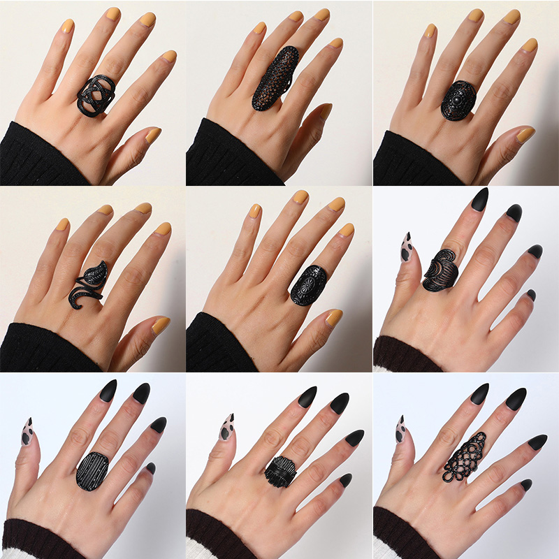 Fashion Solid Color Alloy Unisex Rings 1 Piece