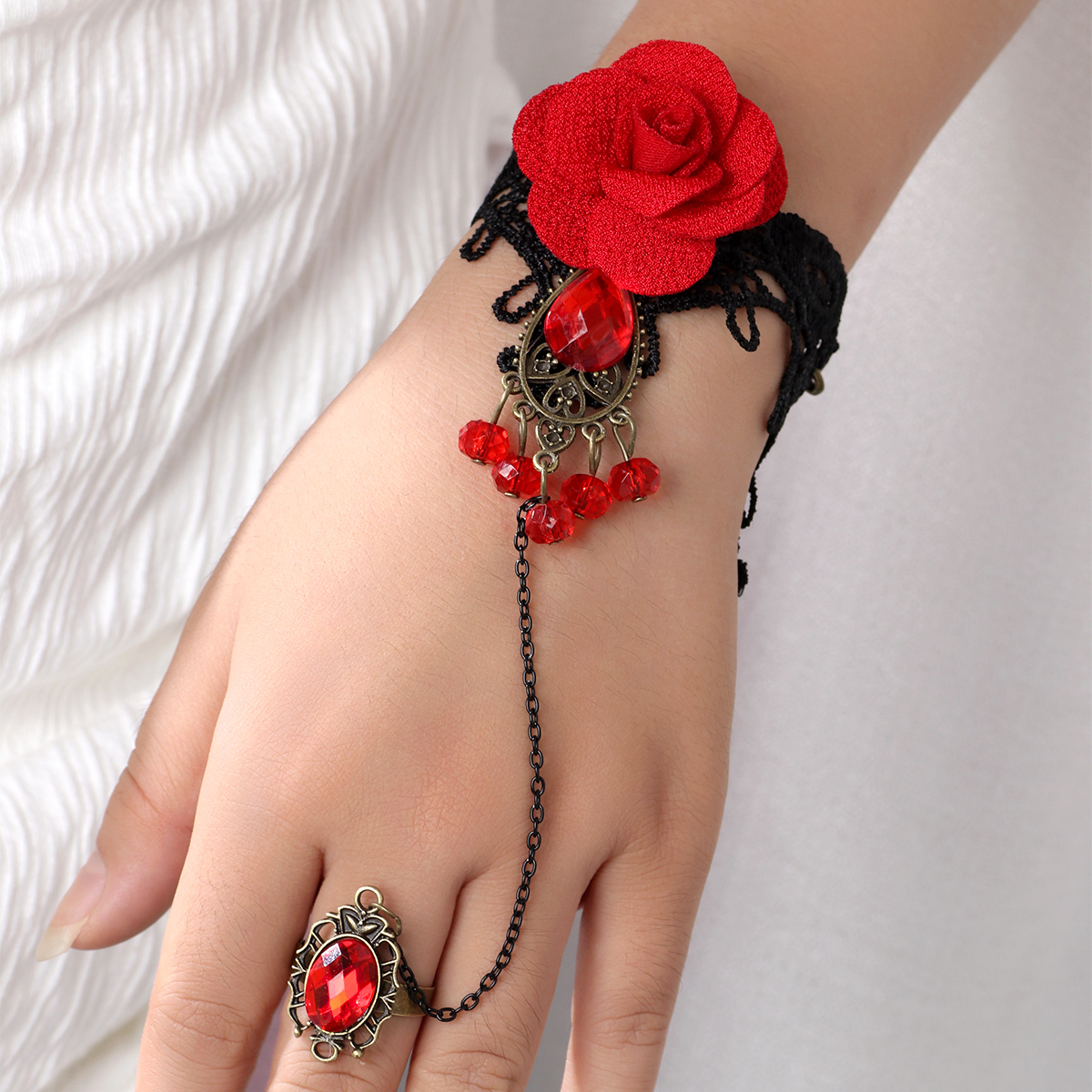 Fashion Rose Alloy Inlay Resin Womenu0027S Bracelets 1 Piece